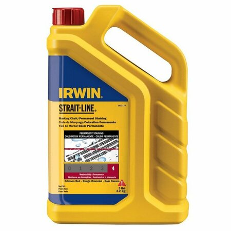 IRWIN Strait-Line 4 lb Permanent Marking Chalk Crimson Red 4935525